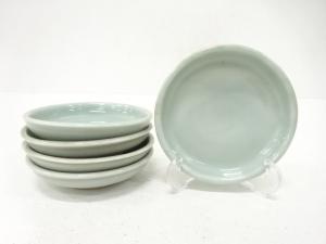 青磁　小皿　5客揃